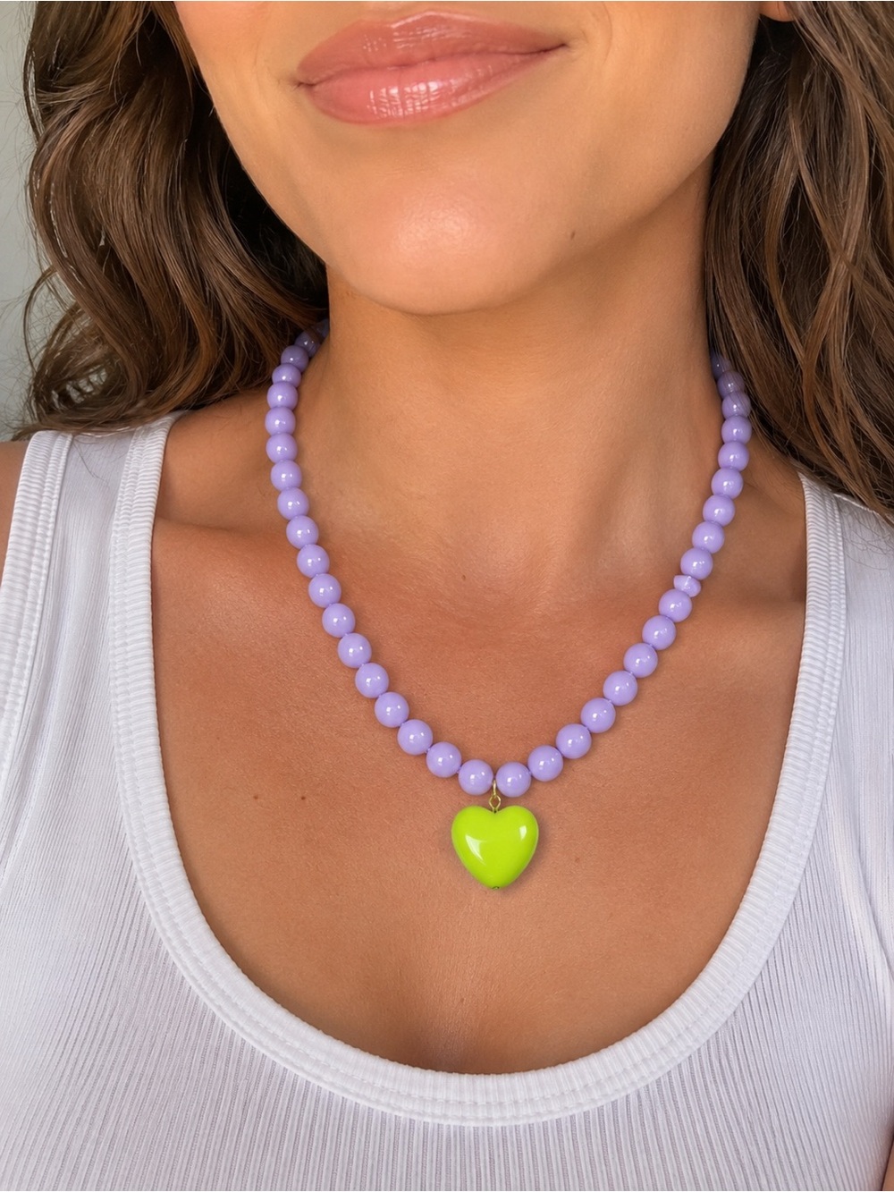 NWT ❤️ Boutique - Summer Boho Beaded Heart Necklace